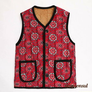 裏ボアベスト 秋冬 シニアファッション 婦人 レディース 暖かい 防寒 あったか 花柄 ポケット付き 女性 祖母 高齢者 お年寄り 老人 おばあちゃん プレゼント ギフト 母の日 新生活