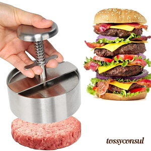 新生活 お手入れ簡単 ホームパーティ アウトドア ステンレス鋼製 ミートプレス ハンバーガーメーカー パティ作り 時間節約 肉プレス キャンプ ミートプレス 手軽にパテが作れ 多用途 キッ