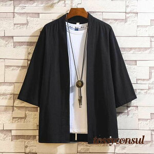 新生活応援 カーディガン メンズ 和式 パーカー 7分丈 和風 羽織 刺繍 Yシャツ ゆったり おしゃれ オールシーズン 通気 おしゃれ 新作