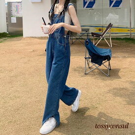 新生活応援 サロペット オーバーオール レディース 40代 ワイトパンツ ロングパンツ ストレートパンツ ゆったり ボトムス カジュアル 大きいサイズ 春夏 オシャレ 着痩せ