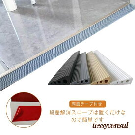 段差スロープ ゴムスロープ 段差2cm/2.5cm 段差解消 設置簡単 ゴム製 バリアフリー 清掃ロボット 介護スロープ 敷居 両面テープ付き 転倒防止 玄関 浴室 病院 車椅子 自由カット