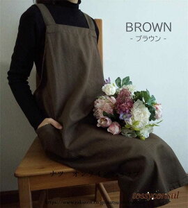 新生活応援 エプロン 保育士 チュニック エプロン かぶるだけ 北欧 ワンピース ロング丈 かぶるだけ エプロン ワンピース カフェ エプロン 北欧風 保育士 美容師 花屋