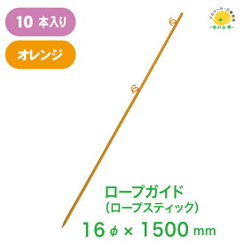 ロープスティック 1500 ロープ支柱 ロープ杭 ロープガイド フック 立入禁止★【ロープガイド φ16×1500mm オレンジ 10本入】