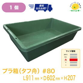 プラ舟 80 金魚 深 庭 子供 砂場 ベランダ 外遊び DIY サンドボックス プラスチック 箱★プラ箱 80【プラ箱＃80（タフ舟）L911mm×D602mm×H207mm　1個】