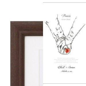 Marca サンクスボード 3枚組 DATE OF VOW/HAND IN HAND 1枚/36.7×28cm 3連 新郎新婦 ご両親贈呈用 名入れ ウェルカムボード 結婚式 披露宴 両親プレゼント 指紋【返品不可】【キャンセル不可】【L】