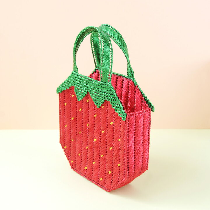 楽天市場 子供 手芸 エコクラフト キット いちごのお出かけバッグ 夏休み 工作 自由研究 小学生 中学生 簡単 初心者 ハマナカ Fanmary ファンメアリー