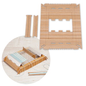 ミニ織り機（角型） 手芸キット（織機） ハマナカ 簡単 編み物 エコタワシ 編み機 織物 ニット コースター ゆうパケット対応 yp