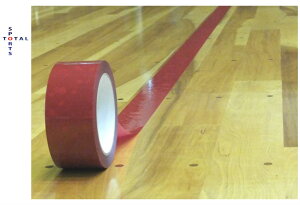 ADACHO　アダチョー　ラインテープ　ADR-R 赤色（1巻入）　伸縮性無し　体育館用ラインテープ　アダチョーラインテープ　体育用品　体育館　運動会