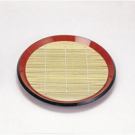 布目丸平ざる　朱渕黒　390-22011.820-54008(Z401)ざる蕎麦 ざるソバ ざるそば 蕎麦皿 皿 お皿 器 和風 和食器 飲食店 旅館 料亭 和食店 蕎麦屋 ホテル レストラン カフェ 居酒屋 家庭用 業務用 業務用食器