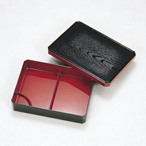 西山弁当 黒内朱 320-43121(Z265-63)松花堂 弁当箱 お弁当箱 重箱 和 和風 業務用食器