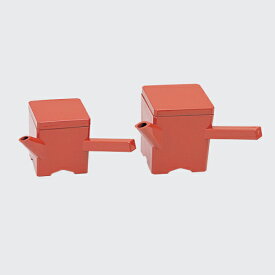 角湯筒　朱　410-15101.16101(Z411)汁入れ つゆ入れ 蕎麦つゆ入れ そばつゆ 器 和食器 飲食店 旅館 料亭 ホテル レストラン 蕎麦屋 うどん屋 和食屋 カフェ 居酒屋 業務用 家庭用