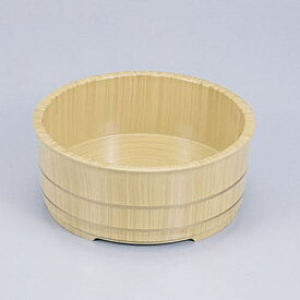 5.5寸丸桶　総白木目金帯　455-28131(Z411-56)桶 うどん桶 釜揚げうどん めん桶 麺桶 ちらし桶 チラシ桶 寿司桶 すし桶 ABS製 多様桶 日本製 和 和風 おしゃれ 飲食店 和食屋 旅館 料亭 蕎麦屋 うどん屋 居酒屋 ホテル レストラン 定食屋 食堂 家庭用 業務用