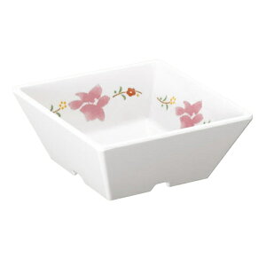 ののか 10cmスクウェア小鉢(SS-24-FP) 133-10098-12(Z856-215)メラミン 小皿 軽い シンプル おしゃれ 業務用 業務用食器