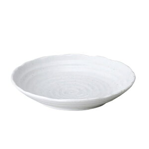 粉引釉 7寸深皿 517-00041(Z1309-75)お皿 皿 22cm 美濃焼 国産 日本製 和食器 おしゃれ 飲食店 旅館 料亭 割烹 レストラン ホテル カフェ 居酒屋 お食事処 定食屋 食堂 施設 業務用 家庭用