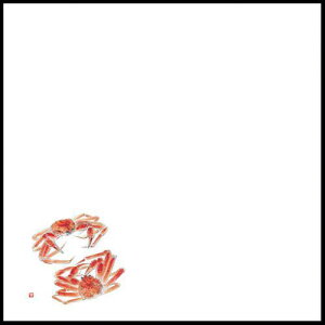 耐油天紙懐敷 赤かに 4寸(オールシーズン)(300枚入) 192-90001-01(Z127-196)耐油紙 天ぷら敷紙 天婦羅 揚げ物 耐油性 使い捨て 12cm 300枚入 おしゃれ 和モダン 和食 飲食店 料亭 旅館 ホテル レスト