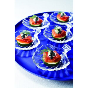 アミューズ(シェル)TS44042 138-10582(Z817)小皿 お皿 皿 ガラス皿 カフェ レストラン 飲食店 洋風 洋食器 おうちカフェ インスタ映え おしゃれ かわいい デザート オードブル ギフト プレゼント