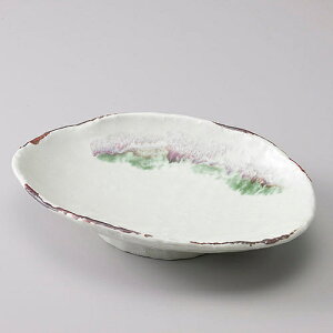 辰砂7寸なぶり楕円皿 707-10194(Z707)有田焼 皿 お皿 だ円皿 和皿 日本製 国産陶器 飲食店 レストラン ホテル 旅館 料亭 割烹 小料理 カフェ 居酒屋 和食 和食器 ギフト プレゼント おしゃれ 食器