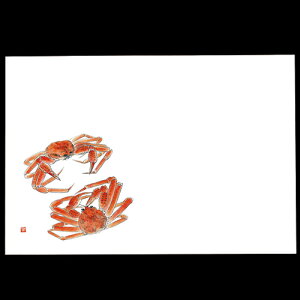 尺3雲竜和紙マット 新赤かに 192-10014(Z116-434)テーブルマット ランチョンマット 紙マット 紙製 ペーパーマット 雲竜紙 38×26cm 日本製 100枚入 使い捨て 使い捨てマット 和風 おしゃれ 和食 料