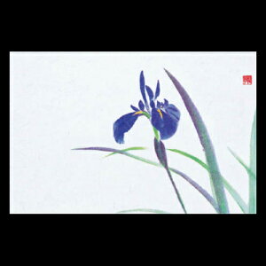 尺3雲竜和紙マット あやめ 192-10051(Z117-416)テーブルマット ランチョンマット 紙マット 紙製 ペーパーマット 雲竜紙 38×26cm 日本製 100枚入 使い捨て 使い捨てマット 和風 おしゃれ 和食 料亭