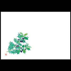 尺3雲竜和紙マット ヒイラギの実 192-10057(Z117-422)テーブルマット ランチョンマット 紙マット 紙製 ペーパーマット 雲竜紙 38×26cm 日本製 100枚入 使い捨て 使い捨てマット 和風 おしゃれ 和