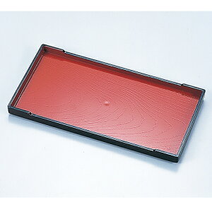 21 cm角長木目カスター盆 朱天黒 340-31321(Z338-136)お盆 トレー トレイ 配膳トレー 日本製 漆器 業務用お盆 業務用トレー 配膳 カフェ レストラン 飲食店 旅館 介護施設 給食 家庭用 業務用