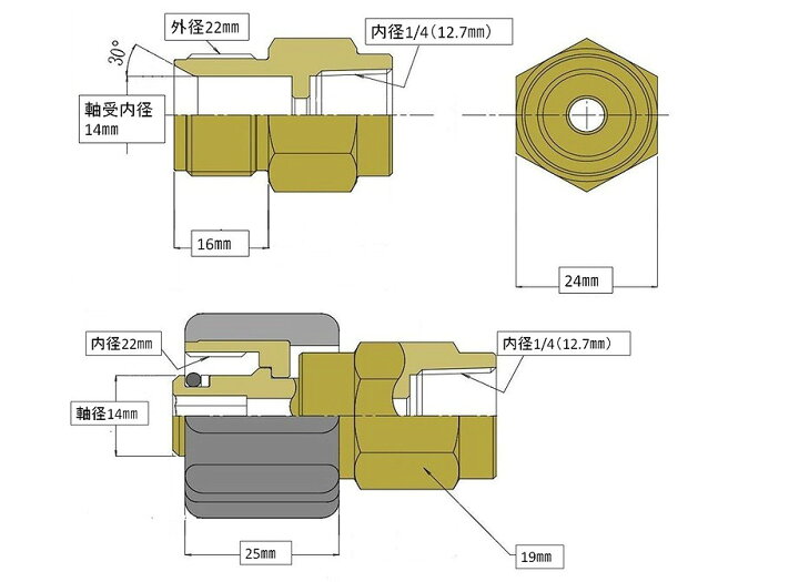 楽天市場】温水用高圧ホース 2分 20m （M22カプラ付・A社製） 業務用 