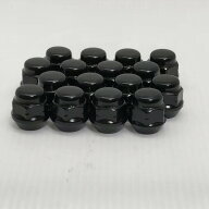 エブリイワゴン エブリィバン ロンスター スーパーショート（キャップタイプ）ホイールナット黒 16個セッ…