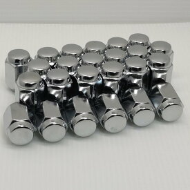 日産 ダットサントラック D22 ロンスター ホイールナット 24個セット 21HEX 12-1.25 袋タイプメッキ 60度テーパー角 6穴用 日産 4WD アルミホイール用スチールナット
