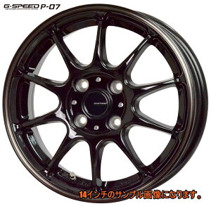 HOT STUFF zbgX^bt G.SPEED W[EXs[h P-07 A~zC[ 4{Zbg 14C` 4.5J PCD100 4 INSET+45 ubNuYNA P07-03yg