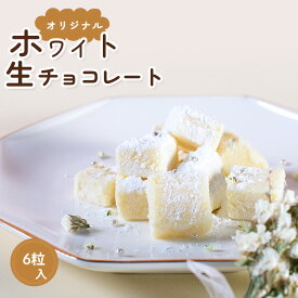 女性に人気のホワイト生チョコだから義理や友チョコにもおすすめ♪雪のようなとろける濃厚ホワイト生チョコ(6粒入り)