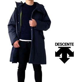 DESCENTE【デサント】3M THINSULATE【シンサレート】フーデットコート高機能中綿素材　撥水加工ネイビー　紺