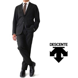 DESCENTE【デサント】セットアップスーツメランジ調ダークブラウン系背抜き仕立てオールシーズン