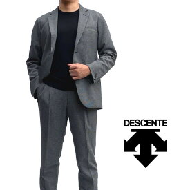 DESCENTE【デサント】セットアップスーツハンドトゥースグレー系総裏仕立て