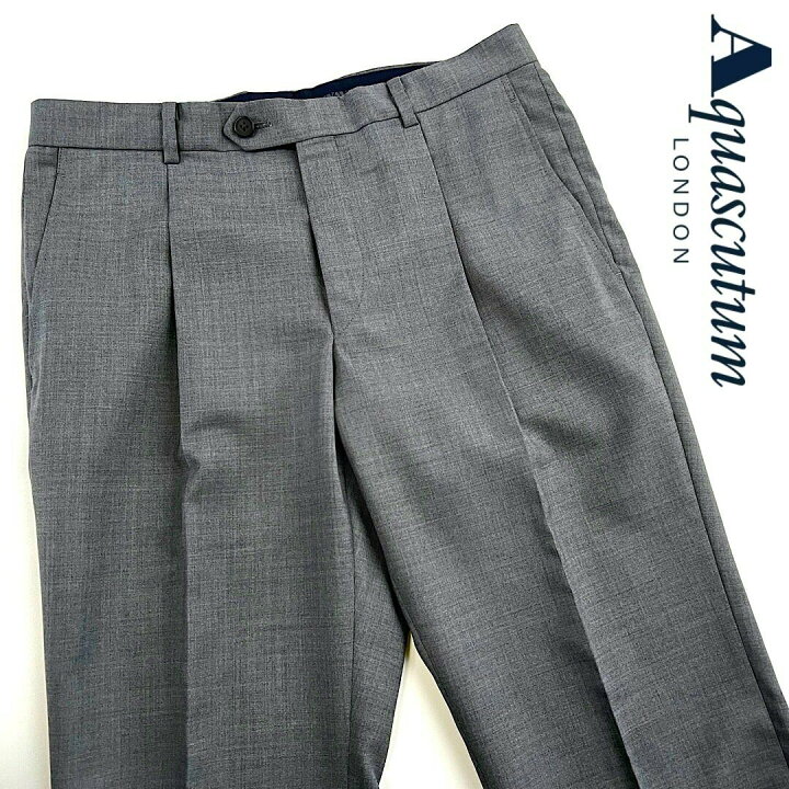 楽天市場】Aquascutum【アクアスキュータム】日本製ウールスラックス  