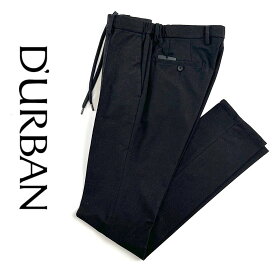 D'URBAN【ダーバン】定価24,200円（税込）ジャージープリントスラックス黒　ブラック44（S）サイズ
