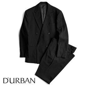 D'URBAN【ダーバン】定価97,900円（税込）日本製 フォーマルスーツ 礼服ダブルスーツ ブラックスーツ黒 背抜き仕立て BB4サイズ