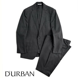 D'URBAN【ダーバン】定価75,900円（税込）日本製（MADE IN JAPAN）マイクロチェックウールスーツグレー 春夏 背抜き仕立てAB5サイズ