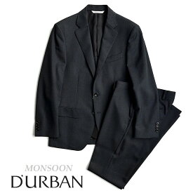 D'URBAN【ダーバン】定価97,900円（税込）日本製（MADE IN JAPAN）モヘヤ混ウールスーツ MONSOON清涼仕様 盛夏対応 背抜き仕立てネイビー系 MIXカラー A4サイズ