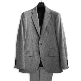 D'URBAN【ダーバン】定価99,000円（税込）日本製 ウールスーツMONSOON 清涼仕様ハンドトゥース 千鳥格子メンズ スーツ 高級 ブランド春・夏・盛夏 グレーA5・AB5・AB6・AB7サイズ