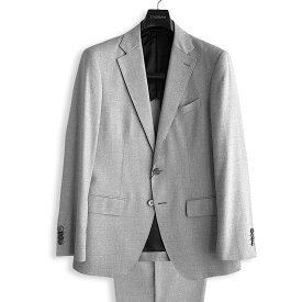 D'URBAN【ダーバン】定価121,000円（税込）日本製 ウールスーツライトグレー 貝釦 シェル釦メンズ スーツ 高級 ブランド春夏 A5・A6サイズ