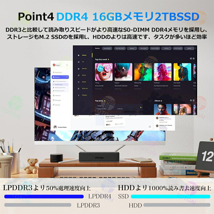楽天市場】☆Office無料＼三年保証／ デスクトップパソコン 一体型pc 