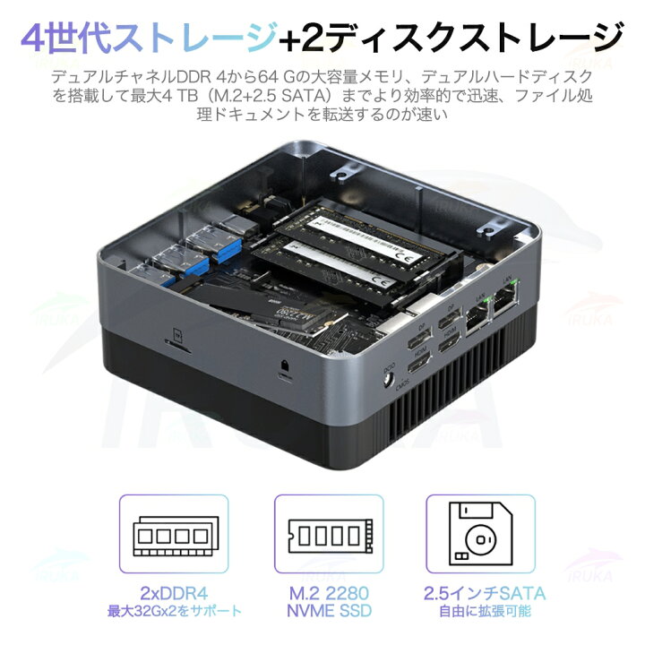 楽天市場】☆office搭載＼2年保証／ ミニPC 新品 Windows11 Pro office 