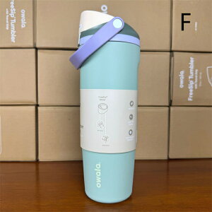 Owala FreeSip Sway 30oz �X�e�����X �ۉ��ۗ�{�g�� ���� �X�g���[�t�� �^��f�M �R��h�~ ���b�N�t�� �����v�b�V�� ��e�� �g�ѕ֗� �A�E�g�h�A �X�|�[�c �ԍ� �ʋ� �M�t�g�y���������z