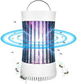 電撃殺虫器 蚊取り器 殺虫灯 ポータブル電子充電式モスキートフライキラーランプ/夏の旅行、アウトドアキャンプ、パティオ、家庭、庭用のバグザッパー