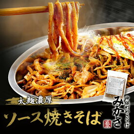 神保町みかさ監修 太麺 焼きそば やきそば 濃厚ソース 冷凍 冷凍焼きそば ソース焼そば お取り寄せ 取り寄せ 美味しい 湯煎 湯せん レンジ レンチン 温めるだけ 冷凍麺 冷凍やきそば太麺 冷凍食品 昼ご飯 お昼ご飯 お弁当 弁当用 酒のアテ
