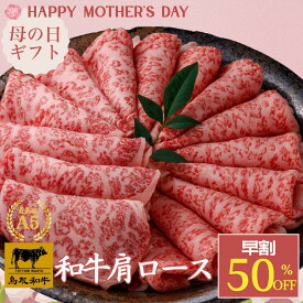 【今だけ 50%OFF】 母の日 当日発送 内祝い 誕生日 お祝い【A5 鳥取和牛 肩ロース スライス 500g】 内祝い ギフト お肉　和牛 すき焼き お祝い 牛肉 しゃぶしゃぶ すきやき プレゼント 贈答品 ギフト 肉 プレゼント 御祝い