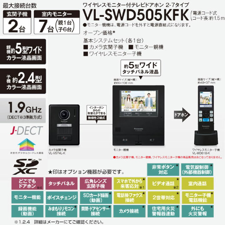 楽天市場】【工事費込セット（商品＋基本工事）】 [VL-SWD505KFK 