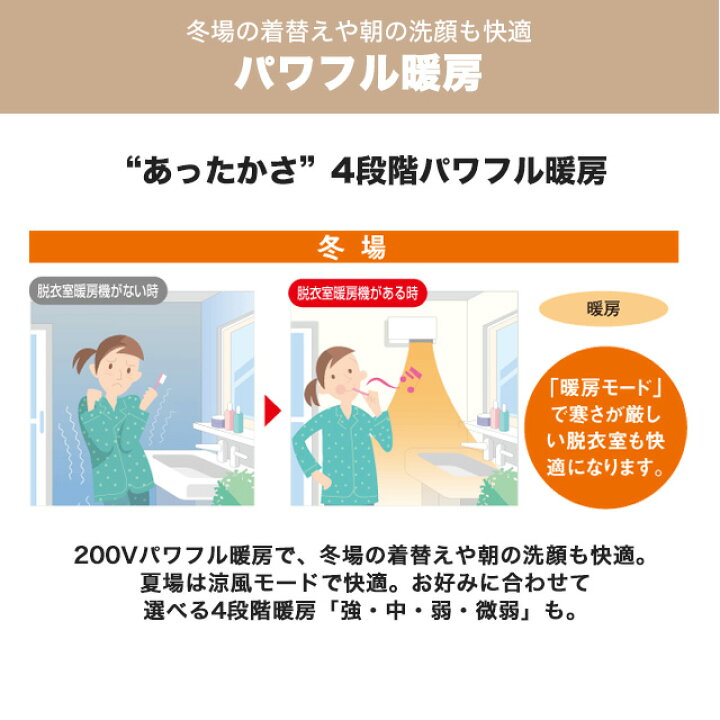 楽天市場】[WD-240DK6] バス乾 三菱 洗面所暖房機 脱衣室暖房機 壁掛 