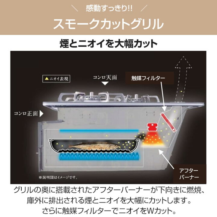 楽天市場】[PD-893WS-U75CK-LPG] FACEIS GRAND パロマ ビルトイン 