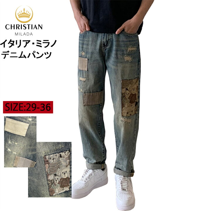 楽天市場】デニムパンツ EU製 christian milada ミラノ発 個性 快適 